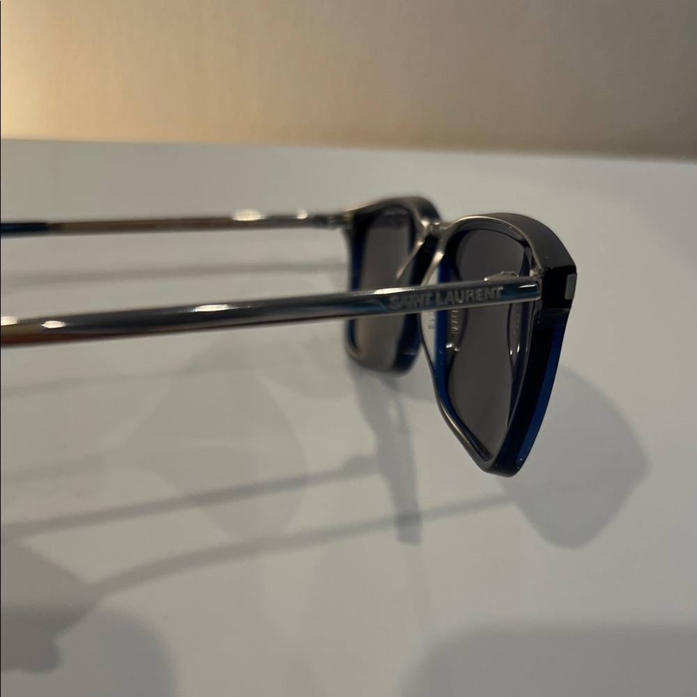 Saint Laurent Dark Blue Square Sunglasses - Picture 3 of 5